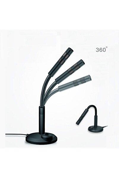 harry Kaymaz Taban Masaüstü Usb Bilgisayar Mikrofonu 1.5 Metre Kablolu Gürültü Engelleme Youtuber