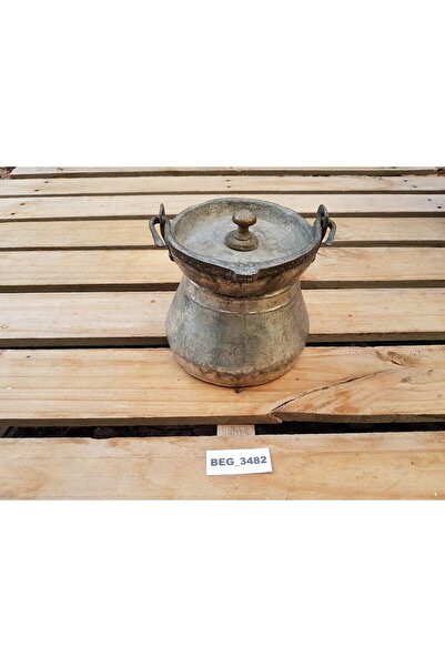 BEGÜLDAN Eski Bakır Kapaklı Yoğurt Helkesi 1,5 Litre Beg_3482