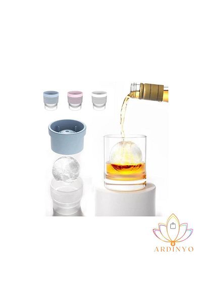 Ardinyo 1 Piece eni Silicone Ice ball - Globe Shaped WhisKey CocKtail Presentation Round Ice Mold