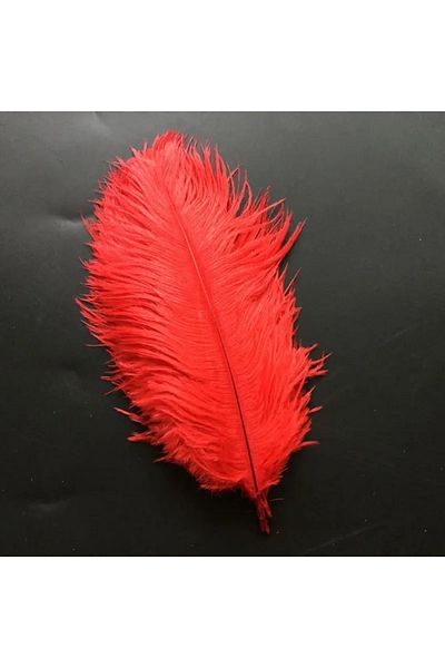 Kuzey 400 Pcs Decor Red Kirmaç Feather - Transparent Balloon Feather Ornament Feather