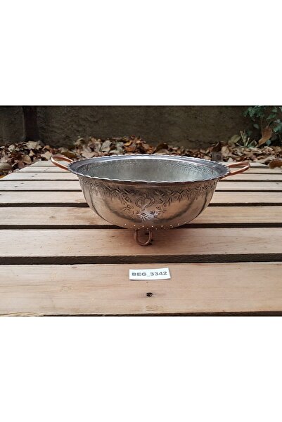 BEGÜLDAN Eski Bakırdan Yeni Tasarım Ayaklı R=28,5 Cm Kevgir - Ilistir Beg_3342