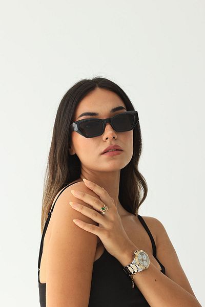 ModaLucci نظارات شمسية سوداء للجنسين