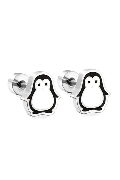 Janset Penguin Model Children's Earrings - Sterile Surgical Screw Closure