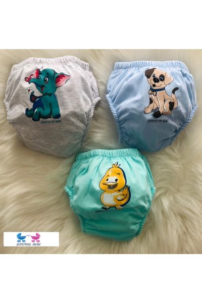 Story Pantaloni de antrenament din bumbac imprimați din 3 piese pentru băieți 3-4 ani