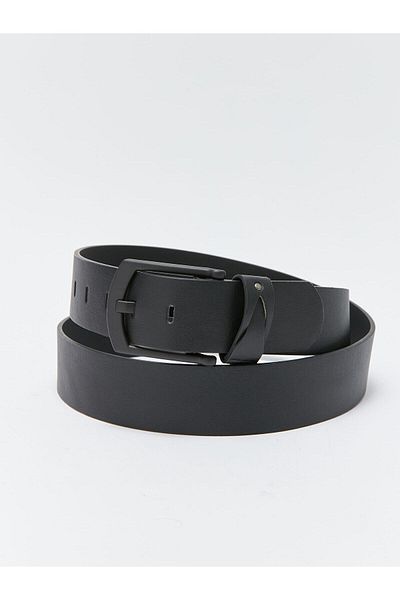 LC Waikiki LCW ACCESSORIES - Μαύρη Δερμάτινη Ανδρική Ζώνη