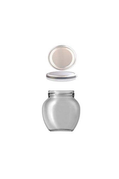 Paşabahçe Glass Jar Egg 210 Cc Silver Lid 6 Pieces