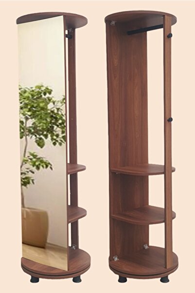 USART BANYO Silpius | Ceviz Boy Aynalı 360 Derece Döner Portatif Çok Amaçlı P...