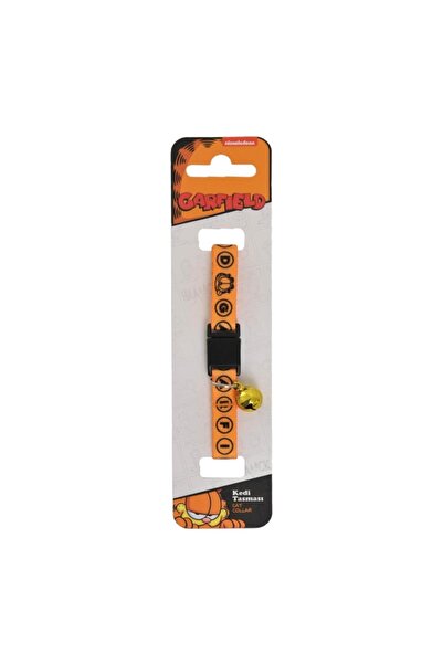 GARFIELD Kedi Boyun Tasması Sarı Yuvarlak Font 1 Cm