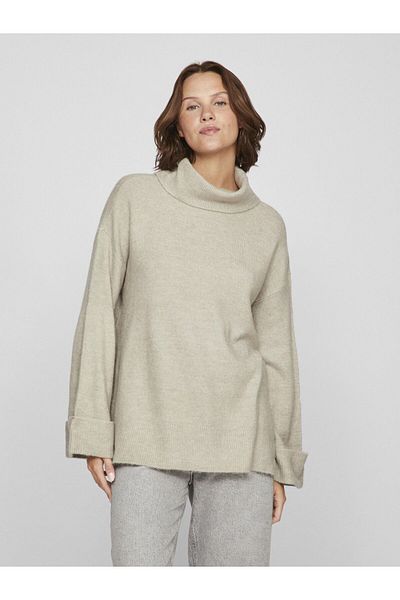 VILA Strickpullover mit Rollkragen