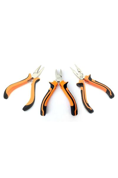 Hobimos 3'lü Hobi Pense Seti - Takı Yapım Alet Seti, Kıvırma Pensesi, Karga Burun Ve Yan Keski