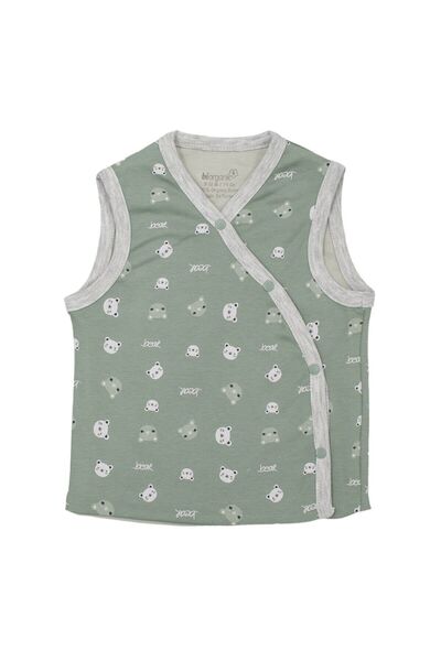 Bibaby سترة Green Biorganik Hug Me Bear مزدوجة الجوانب - 61433