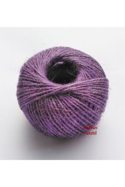 TıkTık AL Renkli Jüt Çuval Ipi Hasır Ip Mor 100 Gr