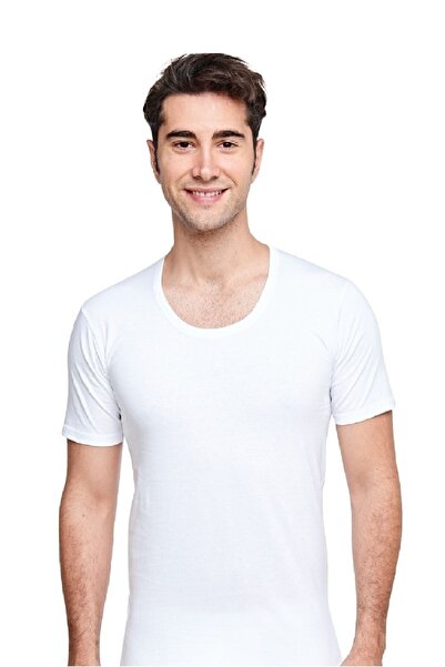 FSM1453 Ανδρικό μονό βαμβακερό μονό χτενισμένο στρογγυλό λαιμό κοντομάνικο εσώρουχο κλασικό μονό