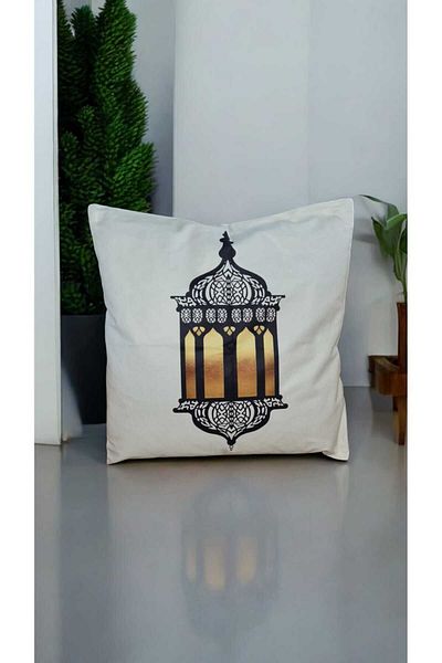 ZOOBİ DOOBİ Ramadan Themed Single Throw Pillow Cover - Double Printed Modern Pillow Cover