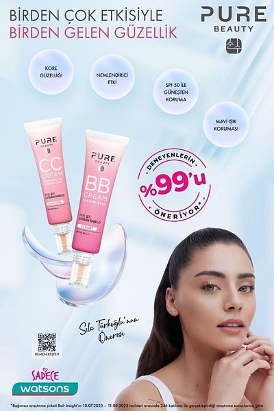 PURE BEAUTY Bb Cream Spf50 Pa+++ Ivory 30 ml Tone Equalizing Protective Sunscreen