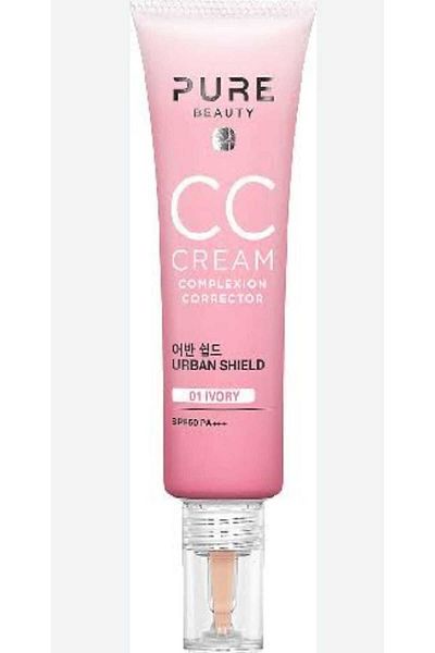 PURE BEAUTY CC Cream Spf50 - Ivory Paraben Alcohol Free, Bright Appearance Moisturizer 30ml