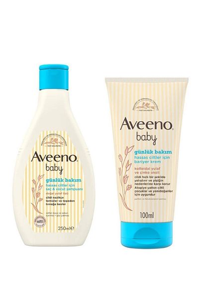 AVEENO Set of 2 Baby Shampoo and Barrier Cream