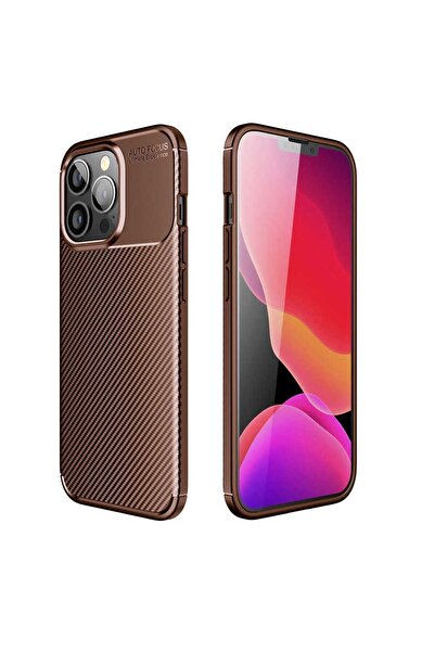 zore iPhone 13 Pro Compatible Zore  Silicone Case-Brown
