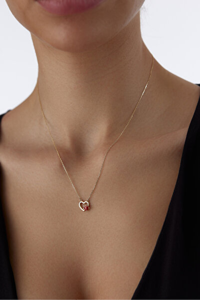 ADOR Uğur Böcekli Kalp Kolye