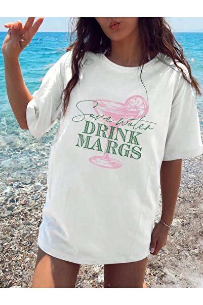 Jose Clothing Tricou oversize imprimat din bumbac organic