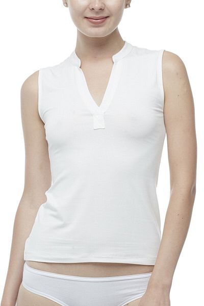 FSM1453 Body din lycra fără mâneci pentru femei, modal, cu decolteu în V -2203