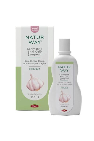 Otacı Natur Way 500ml Unscented Garlic Herbal Shampoo