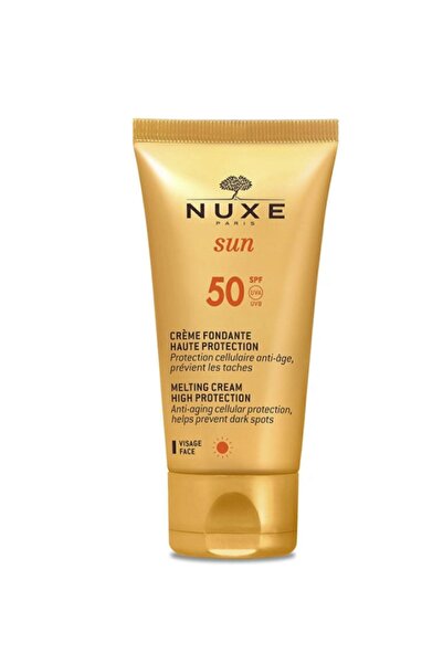 Nuxe كريم الشمس فوندانتي فيزاج - عامل حماية من الشمس 50 50 مل ذو تأثير برونزي...