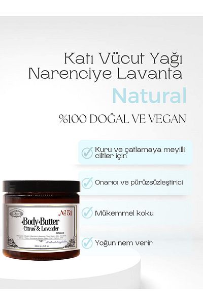 Rosece Body Butter |   Citrus and Lavender |   Natural Solid Body Oil Intensive Moisturizing |   200ml