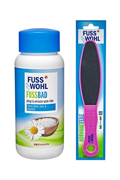 Fusswohl Ayak Banyosu Tuzu Ölü Deniz Tuzu-Papatya 450 gr + Ayak Törpüsü 1 Adet