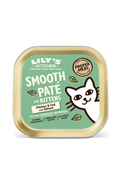 Lily's Kitchen طعام القطط الصغيرة المعلب المصنوع من الدجاج وسمك القد والسلمون...