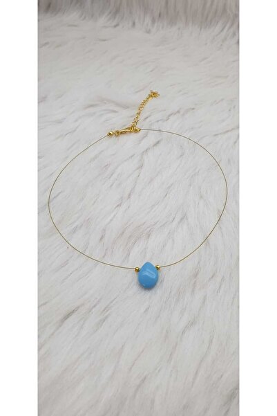 HAPPY HANDMADE 45CM 24K ALTIN KAPLAMA ÖZEL TASARIM HEDİYELİK KOLYE ÇELİK TELL...