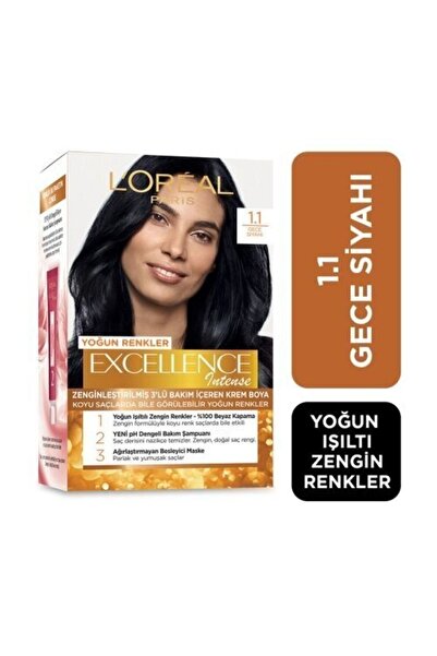 L'Oreal Paris L'oréal Paris Excellence Intense Saç Boyası 1-1 Gece Mavisi
