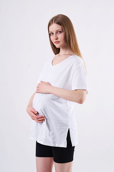 SevdeUgur Tricou Alb De Maternitate - Colectie Femei - Hamile1