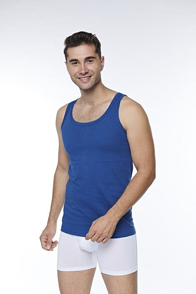 FSM1453 Men's Cotton Single Jersey Combed Classic Color Undershirt 2-pack