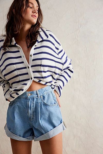 september island Vintage High Waist Classic Jeans Shorts