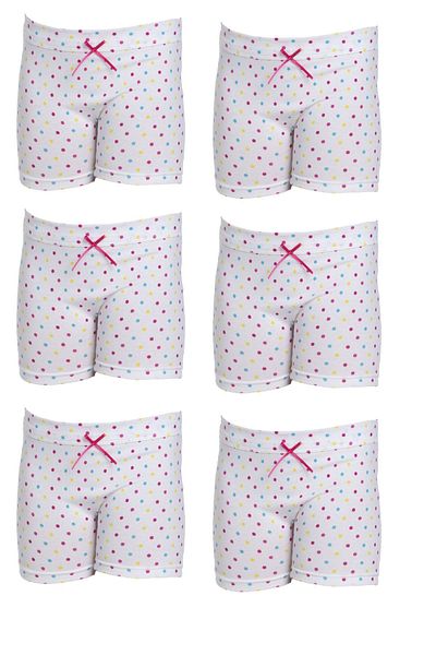 FSM1453 Girl's Cotton Boxer Panties 6-Piece -6073