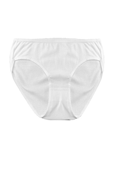 FSM1453 Жіночі бавовняні трусики з рибаною, з нормальною талією, класичні трусики з білими швами, 6 штук - 3005