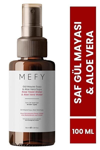 Mefy Saf Ve Doğal Aloe Vera Özlü Gül Mayası Suyu Arındıcı Ve Gözenek Sıkılaşt...