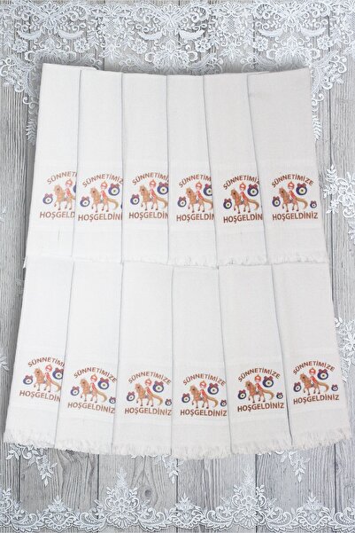 Comfort Home 12 штук весільних рушників з бахромою, стрічкою та візерунком, економічна модель