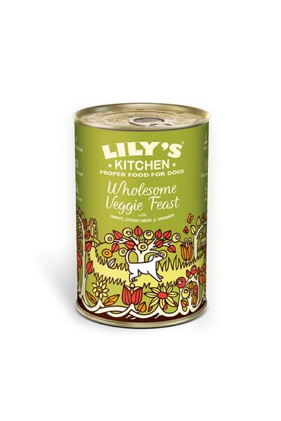 Lily's Kitchen طعام الكلاب الرطب Wholesome Veggie Feast، 375 جرام
