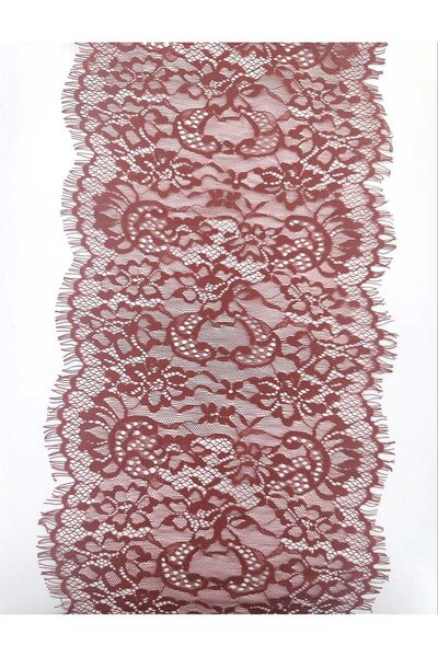 FASHİON DANTEL Sakallı Dantel EN 22 cm Boy 3 Metre Kırmızı