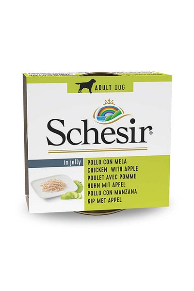 Schesir Adult Dog Chicken with Apple in Jelly Dog Food, 150g