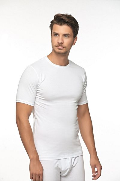 FSM1453 Ανδρικό βαμβακερό κοντομάνικο Lycra Top-1030