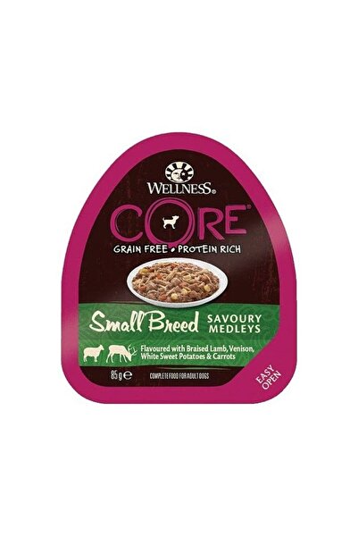 wellness CORE لحم الضأن الصغير، لحم الغزال، البطاطا الحلوة البيضاء والجزر، 85...