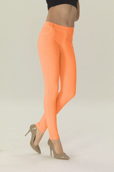FSM1453 Jambiere de damă din bumbac slim fit neon - 4685
