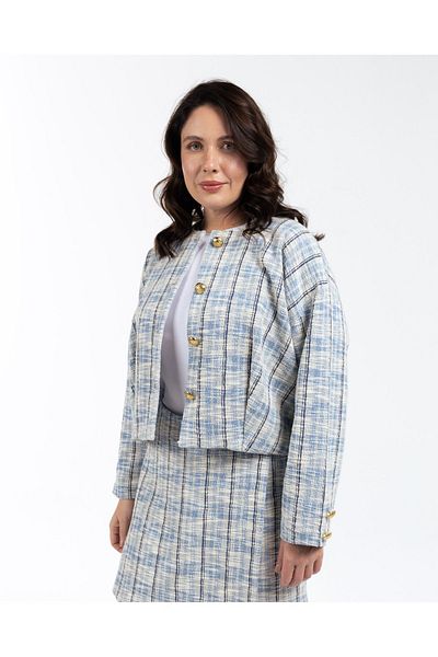 LUOKK Καρό μπουφάν Nile Plus Size