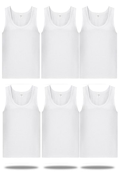 FSM1453 Men's Classic White Cotton Undershirt -480-(403)