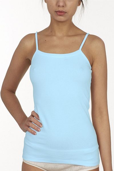 FSM1453 Tricou colorat pentru femei din bumbac Lycra cu bretele - 2100