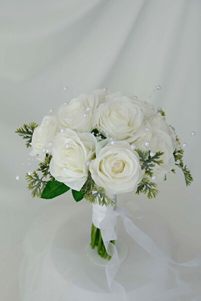 Uğur Gelin Buketi İncili Gül Serenadı Gelin Buketi