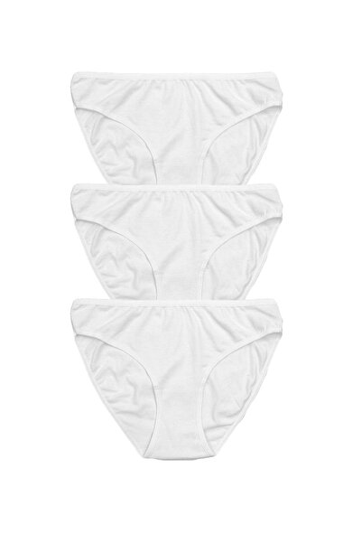 FSM1453 Chiloți slip bikini din lycra cu talie normală din bumbac pentru femei, pachet de 6 - 3053